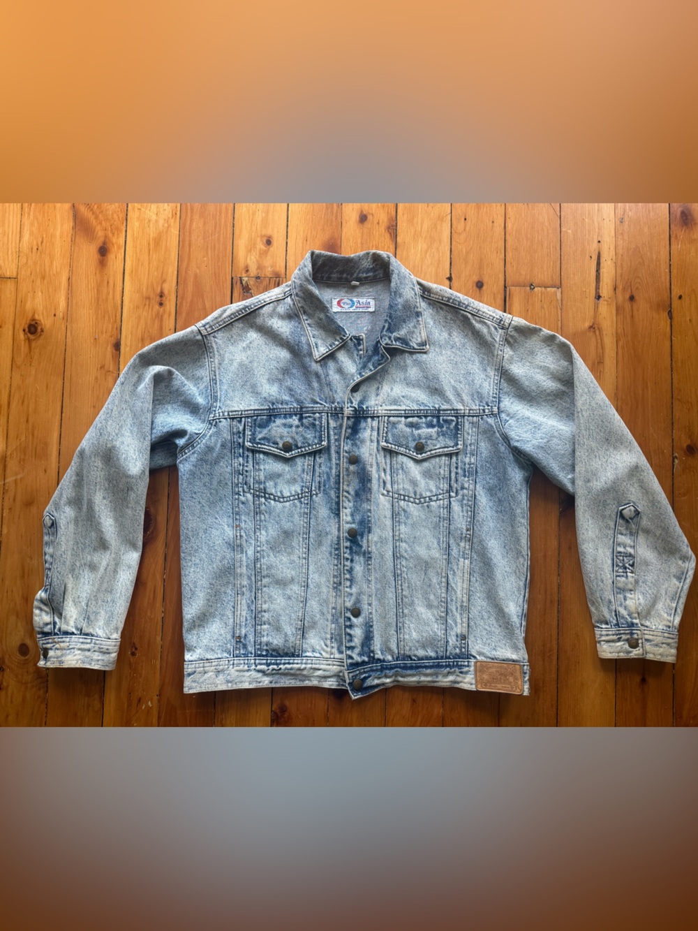 Vintage Pan Asia Acid Washed Denim Jacket 90s Y2K Men’s Medium Made In Brazil M
